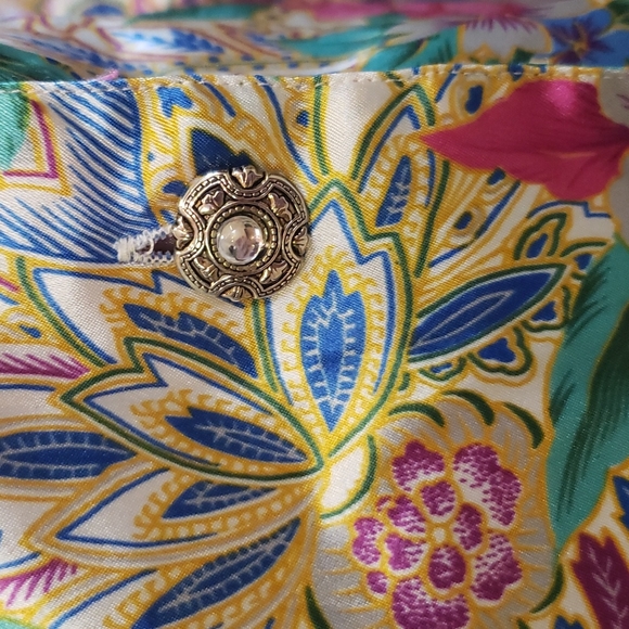 Vintage Victoria's Secret Gold Label Sleep Shirt Bright Rose Floral S - Picture 5 of 11